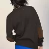 Cardigan din lână cu plasture în cot Cardigan din lână cu plasture în cot