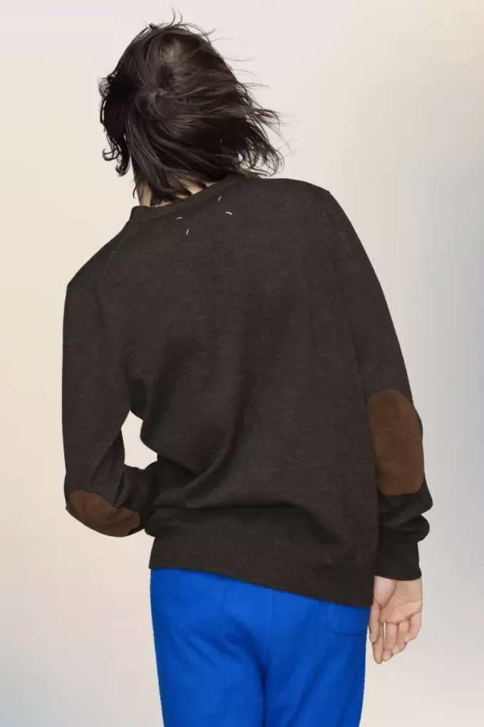 Cardigan din lână cu plasture în cot Cardigan din lână cu plasture în cot