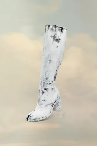 Cizme până la genunchi Tabi Bianchetto