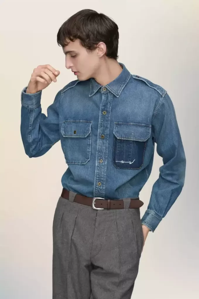 Cămașă din blugi Maison Margiela Cămașă din blugi Maison Margiela
