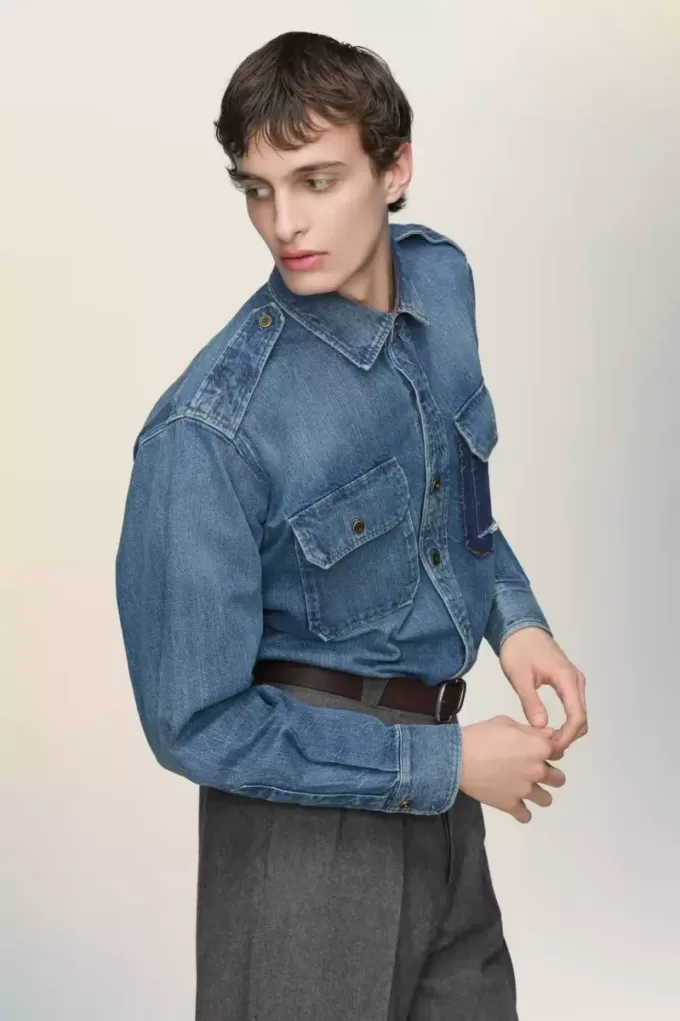Cămașă din blugi Maison Margiela Cămașă din blugi Maison Margiela