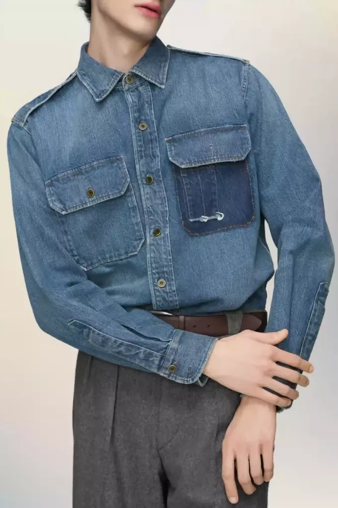 Cămașă din blugi Maison Margiela Cămașă din blugi Maison Margiela