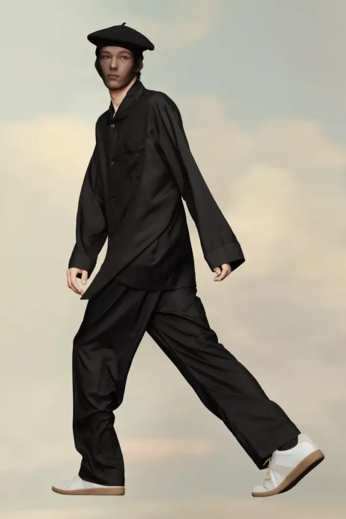 Cămașă din poplin de mătase Maison Margiela Cămașă din poplin de mătase Maison Margiela
