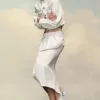 Fusta denim adunată Fusta denim adunată