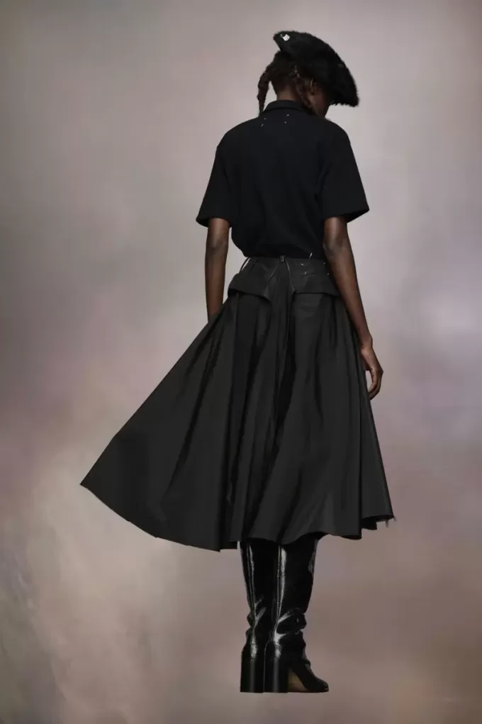 Fusta Midi din tafta Maison Margiela Fusta Midi din tafta Maison Margiela