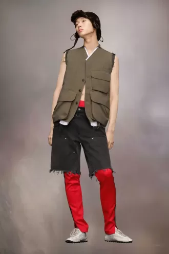 Geacă din lână fără mâneci