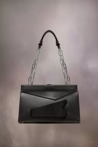 Geantă clutch de umăr smulsă medie