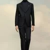 Pantaloni din lână cu țesătură Pantaloni din lână cu țesătură