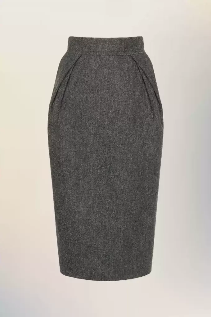 Maison Margiela Fusta midi din lana Maison Margiela Fusta midi din lana