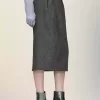 Maison Margiela Fusta midi din lana Maison Margiela Fusta midi din lana