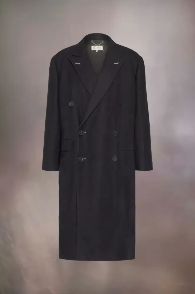 Maison Margiela Palton lung țesut Maison Margiela Palton lung țesut