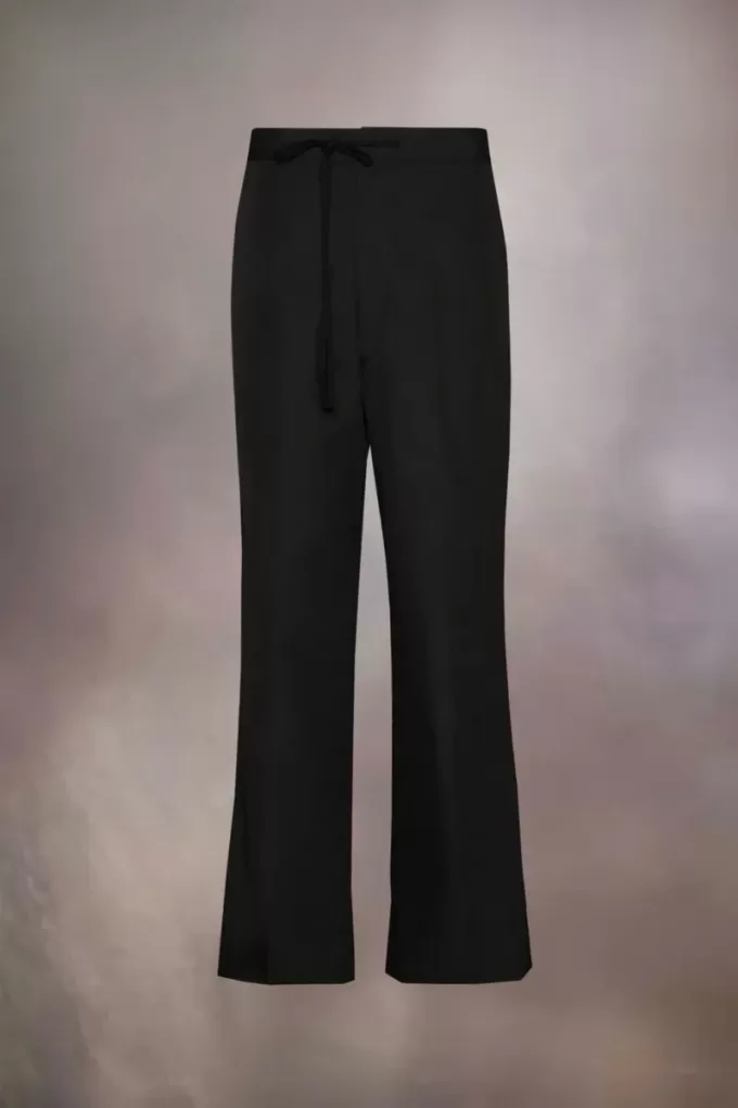 Maison Margiela Pantaloni cu cravată în talie Maison Margiela Pantaloni cu cravată în talie