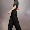 Maison Margiela Pantaloni cu cravată în talie Maison Margiela Pantaloni cu cravată în talie