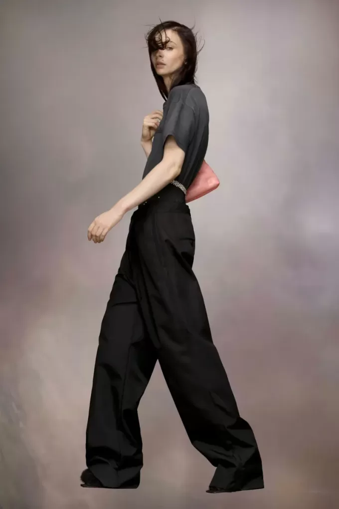 Maison Margiela Pantaloni cu cravată în talie Maison Margiela Pantaloni cu cravată în talie