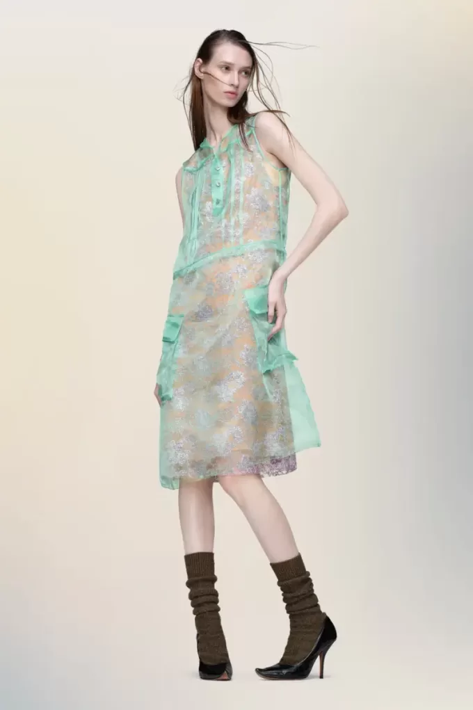 Maison Margiela Rochie de ceai transparentă Maison Margiela Rochie de ceai transparentă