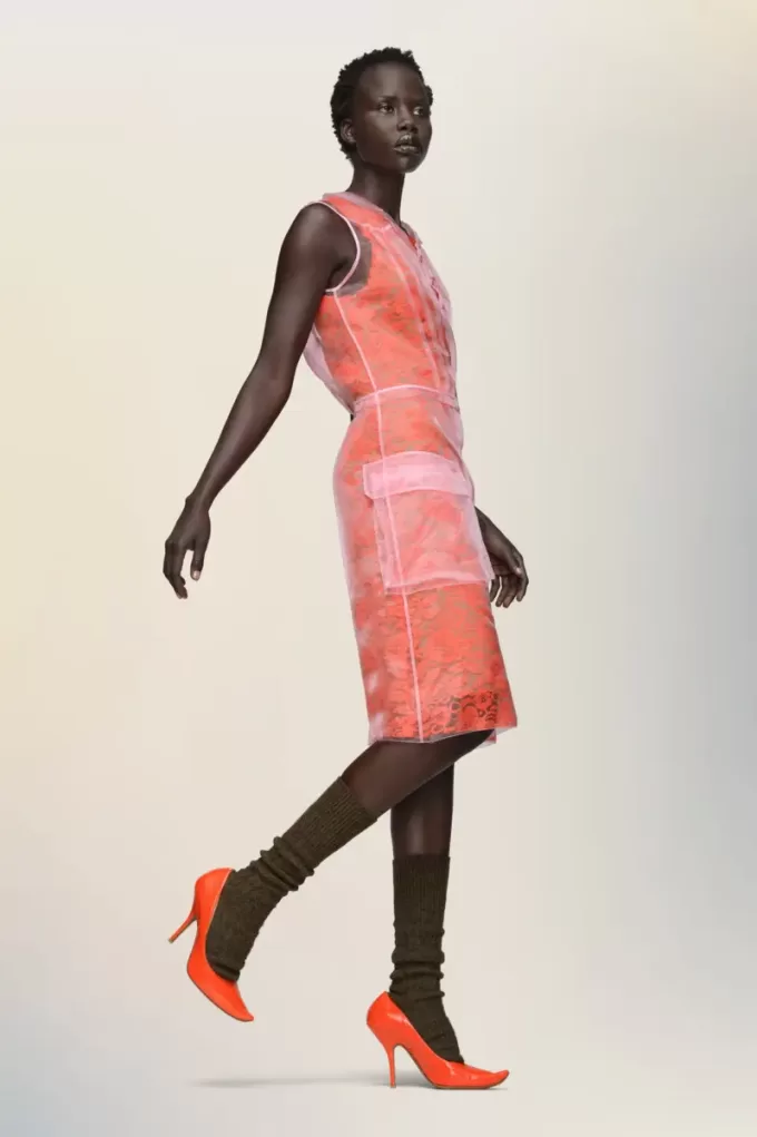Maison Margiela Rochie de ceai transparentă Maison Margiela Rochie de ceai transparentă