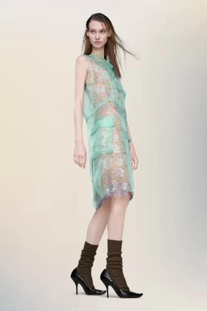 Maison Margiela Rochie de ceai transparentă Maison Margiela Rochie de ceai transparentă