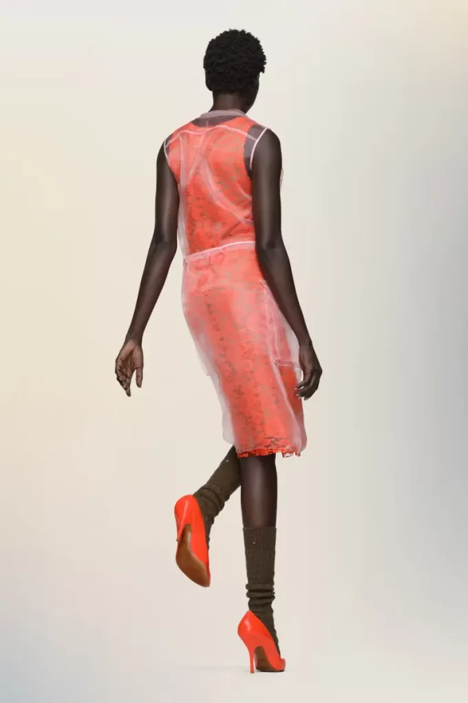 Maison Margiela Rochie de ceai transparentă Maison Margiela Rochie de ceai transparentă