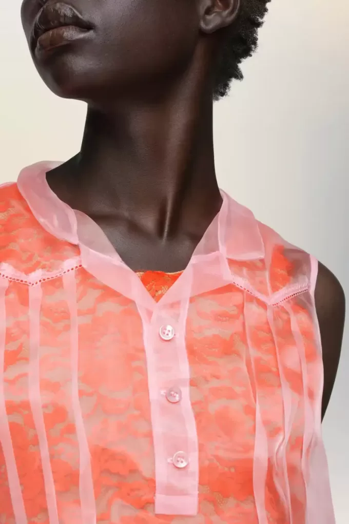 Maison Margiela Rochie de ceai transparentă Maison Margiela Rochie de ceai transparentă