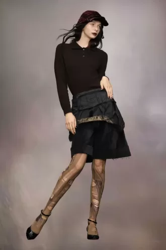 Maison Margiela Top cu gât polo din lână