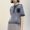 Maison Margiela Top polo decolorat de soare Maison Margiela Top polo decolorat de soare