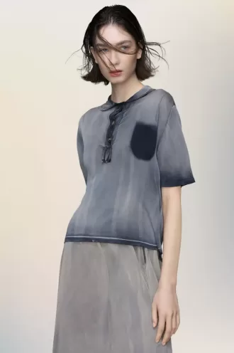 Maison Margiela Top polo decolorat de soare