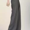 Pantaloni croiți din lână Pantaloni croiți din lână
