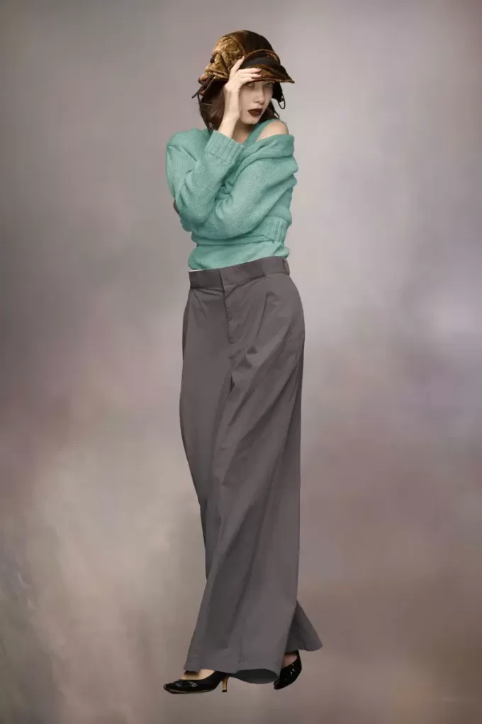 Pantaloni cu pliuri Maison Margiela