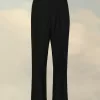 Pantaloni din lână cu țesătură Pantaloni din lână cu țesătură