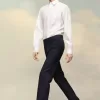 Pantaloni din twill de lână Maison Margiela Pantaloni din twill de lână Maison Margiela