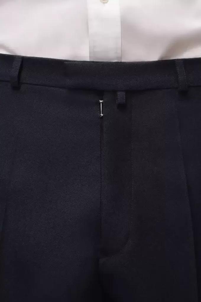 Pantaloni din twill de lână Maison Margiela Pantaloni din twill de lână Maison Margiela