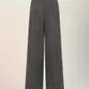 Pantaloni largi din lana