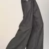 Pantaloni largi din lana