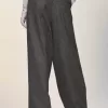 Pantaloni largi din lana