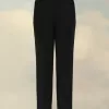 Pantaloni plisați din lână în spina de pește Pantaloni plisați din lână în spina de pește