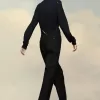 Pantaloni plisați din lână în spina de pește Pantaloni plisați din lână în spina de pește
