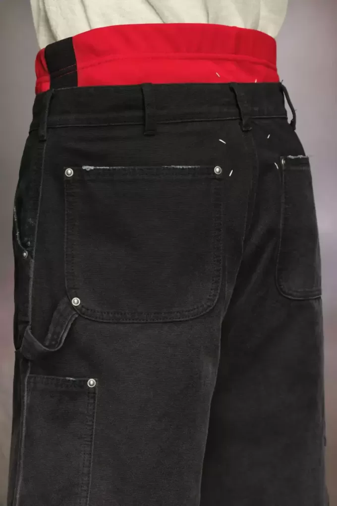 Pantaloni scurți din denim Maison Margiela Stud Pantaloni scurți din denim Maison Margiela Stud