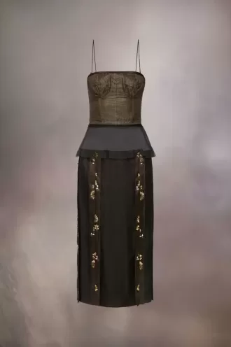 Rochie de mătase D茅cortiqu茅