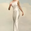 Rochie din satin ciocanat Maison Margiela Rochie din satin ciocanat Maison Margiela