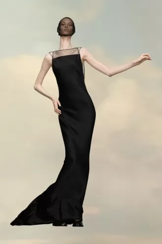 Rochie din satin ciocanat Maison Margiela