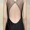Rochie din satin ciocanat Maison Margiela Rochie din satin ciocanat Maison Margiela