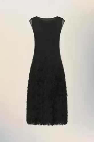 Rochie retrogradă din tricot de mătase