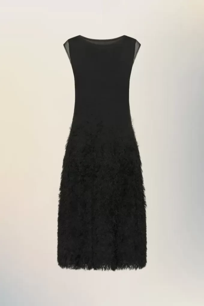 Rochie retrogradă din tricot de mătase Rochie retrogradă din tricot de mătase