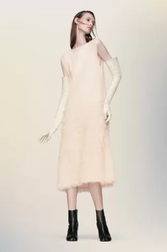 Rochie retrogradă din tricot de mătase