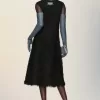 Rochie retrogradă din tricot de mătase Rochie retrogradă din tricot de mătase