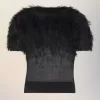 Top din tricot de mătase retrograd Top din tricot de mătase retrograd