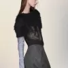 Top din tricot de mătase retrograd Top din tricot de mătase retrograd