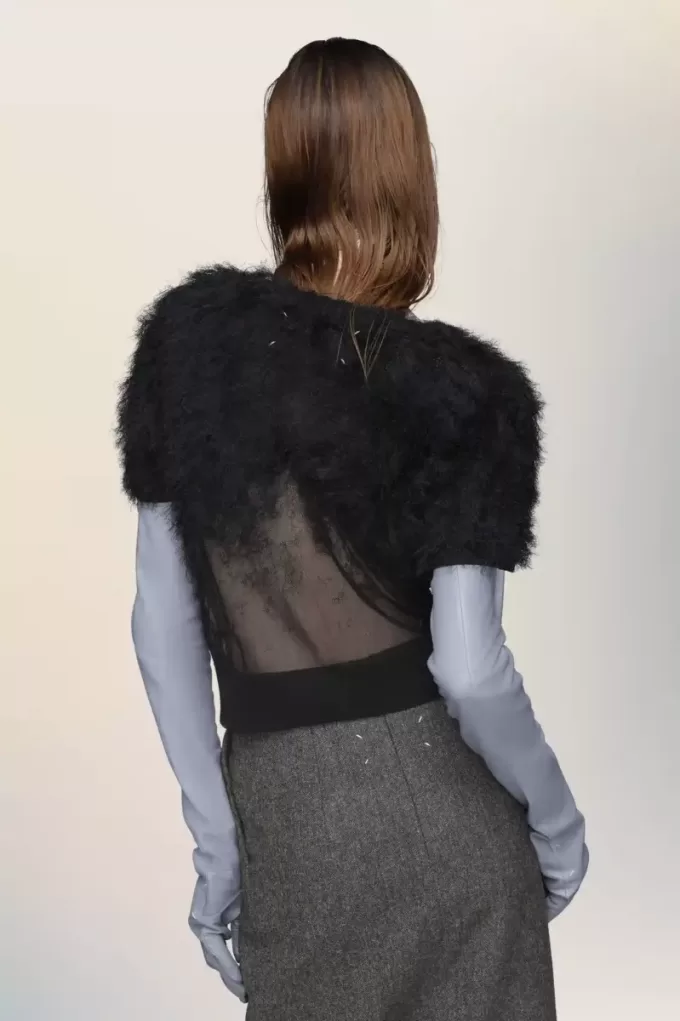 Top din tricot de mătase retrograd Top din tricot de mătase retrograd