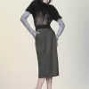 Top din tricot de mătase retrograd Top din tricot de mătase retrograd