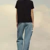 Tricou cu logo distorsionat
